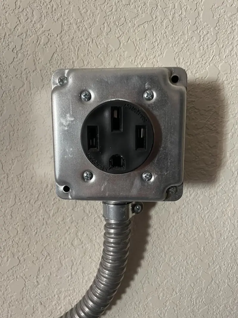 NEMA 14-50 outlet installed for Smart Home Electrical in Westport